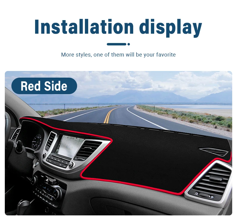 Für Hyundai Tucson TL 3rd 2015 2016 2017 2018 Auto Dashboard Abdeckung Vermeiden Licht Pads Instrument Panel Teppiche Anti-Uv Zubehör – Detail 15