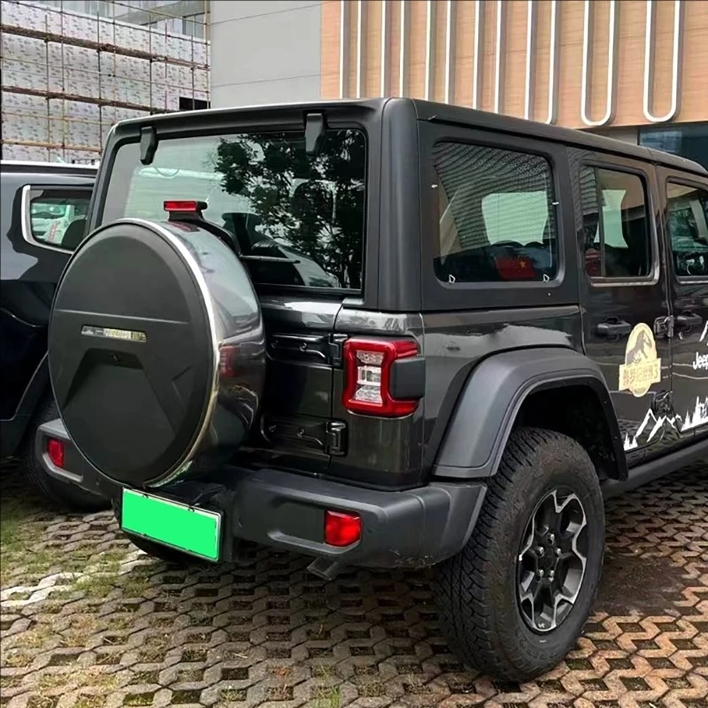 Frosted Style Tailgate Spare Tire Protective Cover For Jeep Wrangler JL 2008-2022 Stainless Steel Spare Tire Cover modification