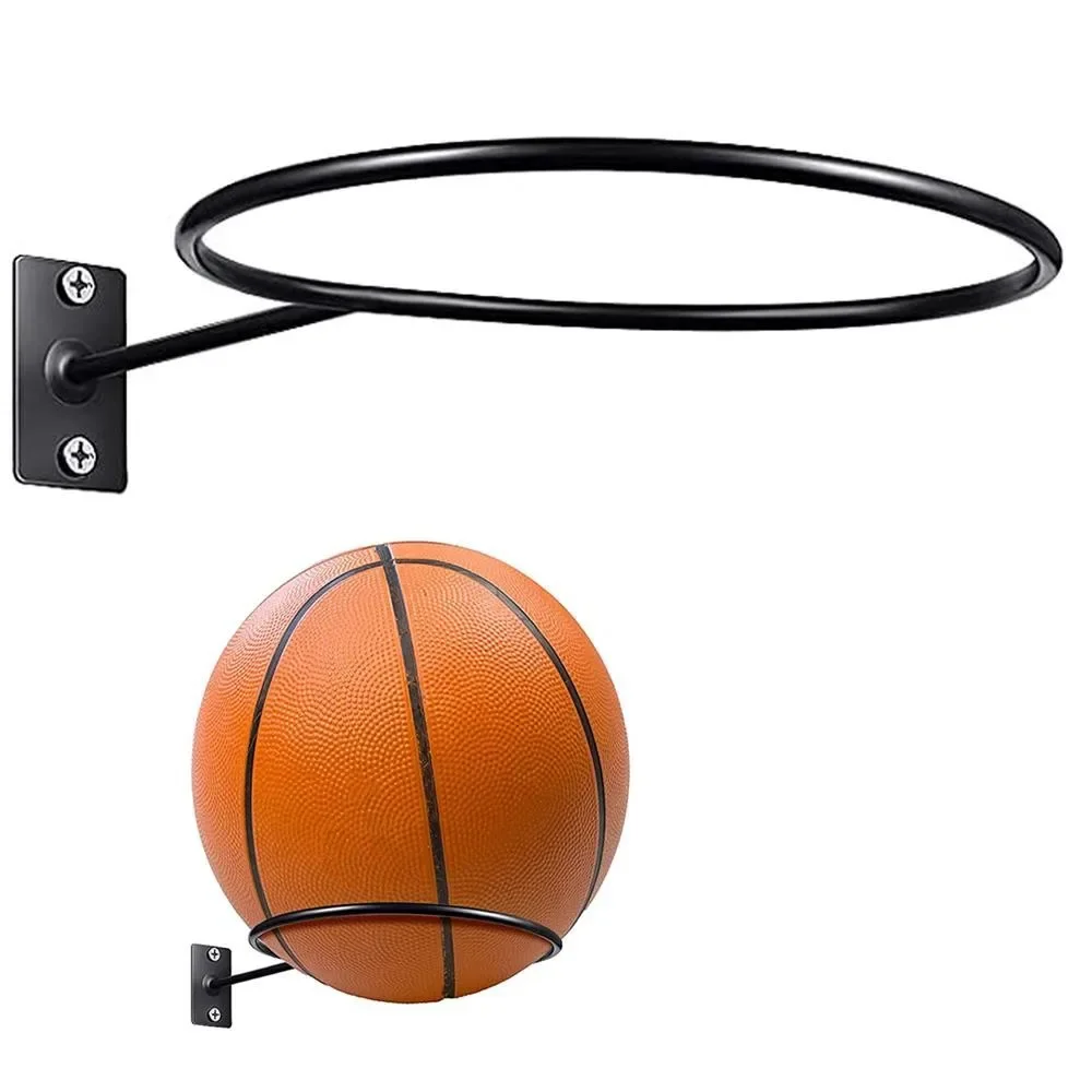 

Wall Mounted Ball Storage Ring Multi-purpose Basketball Soccer Ball Display Rack Space Saving Living Room Fashion Decoration