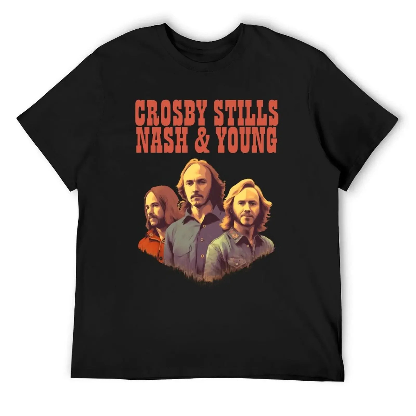 Crosby Stills Nash T-Shirt vintage t shirts anime clothes men graphic t shirts