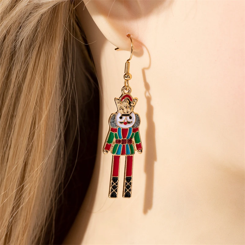 Neue trendige exquisite Weihnachts-Glühbirnen-Ohrhänger für Frauen, einfache Strass-Schleifenohrringe, Weihnachtsfeier-Schmuckgeschenke. – Detail 11