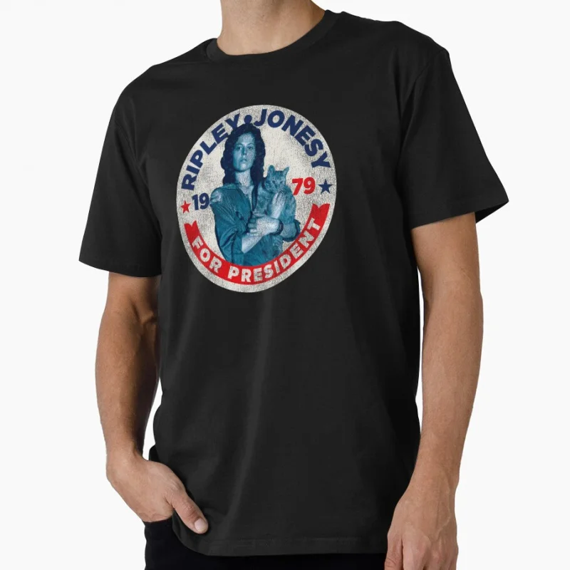 

Ripley Jonesy Worn 80s vintage Horro movie Alien Hells warrior Sacry Space Monster hunter Xenomorph Gift T-shirt Large size Tops