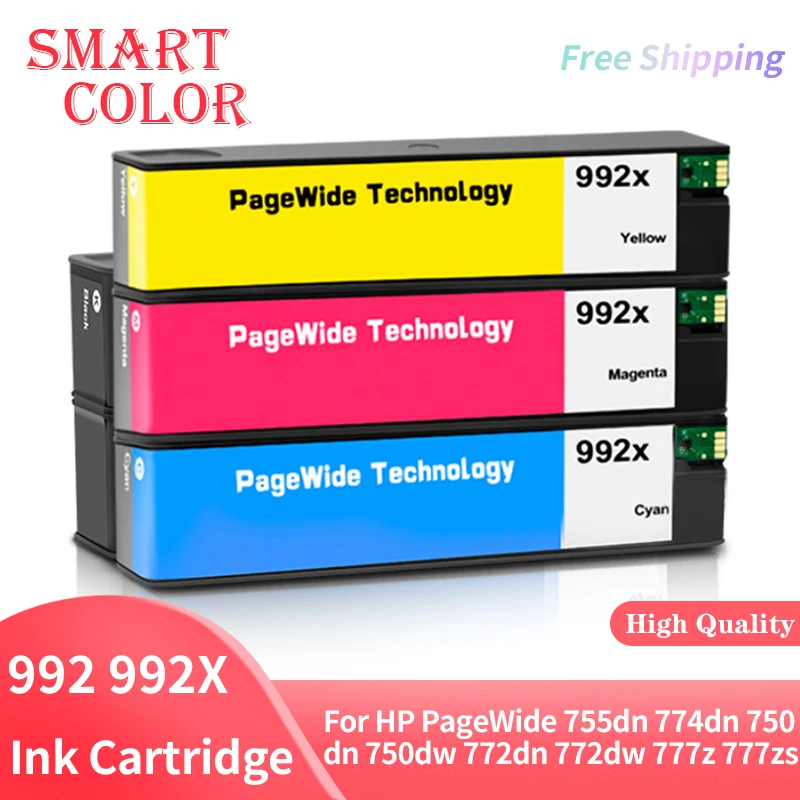 

992 992X Black Compatible Ink Cartridge With Pigment Ink For HP PageWide 755dn 774dn 750dn 750dw 772dn 772dw 777z 777zs