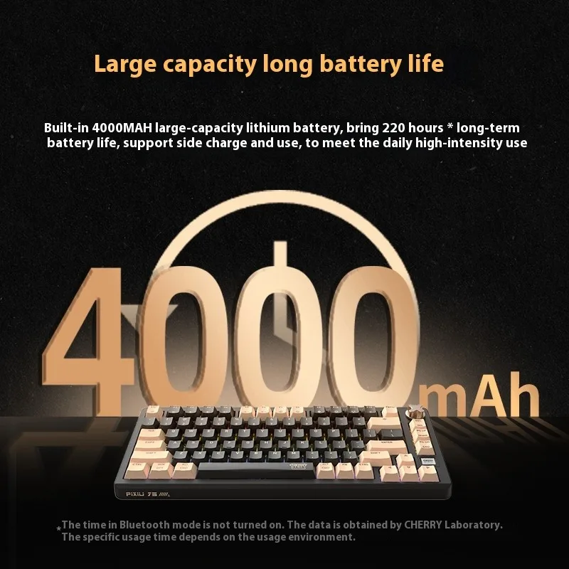 CHERRY XTRFY PIXIU75 Gaming Toetsenbord Pakking Mount Tri-Mode MX2A Rode Schakelaar Hot-Swappable PBT Keycaps RGB voor Gaming Office mac