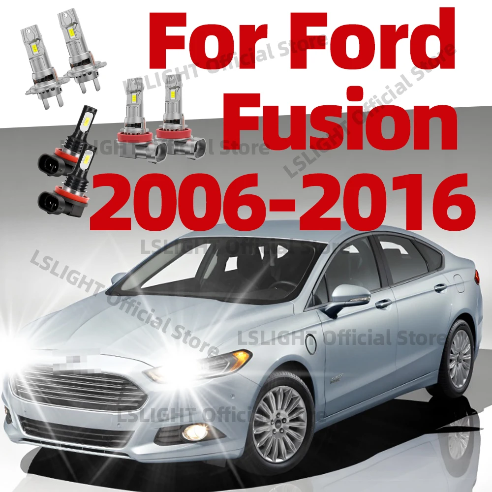 

2/6x For Ford Fusion 2006-2016 - High Low Beam Headlights 12V 6000K Fog Lamp Bulbs