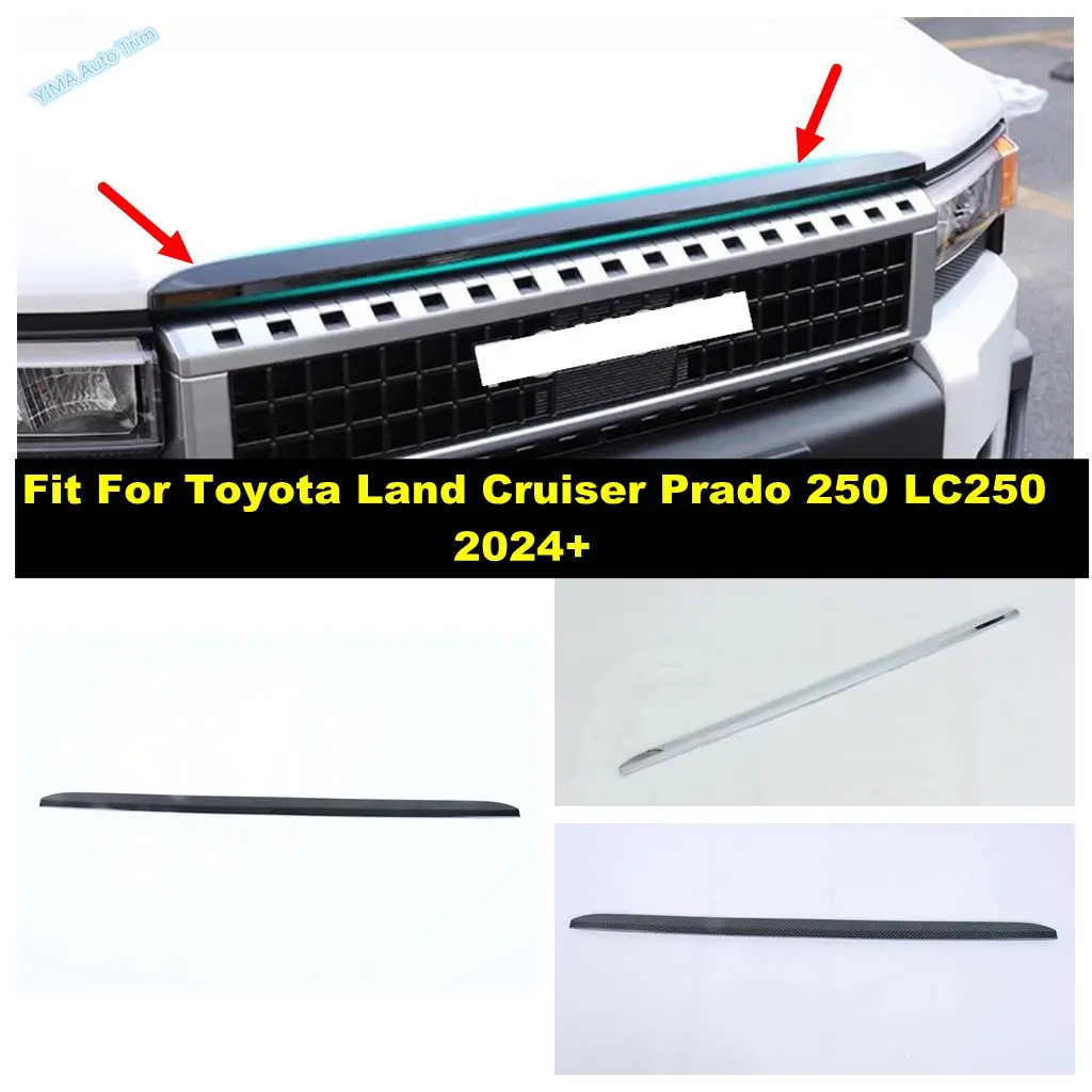 

Chrome Car Front Hood Engine Grille Decor Stripes Cover Trim ABS Accessories For Toyota Land Cruiser Prado 250 LC250 2024 2025