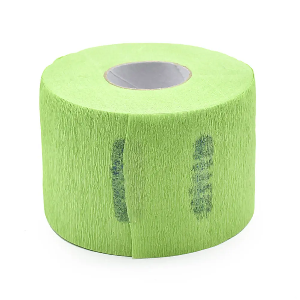 

5 рулонов толстой мягкой одноразовой бумаги для шеи, для парикмахерских и салонов красоты, эластичная, легко рвется, без запаха, безопасная для стрижки волос