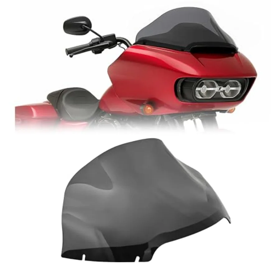 

ECOTRIC 14 Front Windscreen Compatible with 2015-2024 Harley Davidson Road Glide ABS Replacement Smoke Tinted
