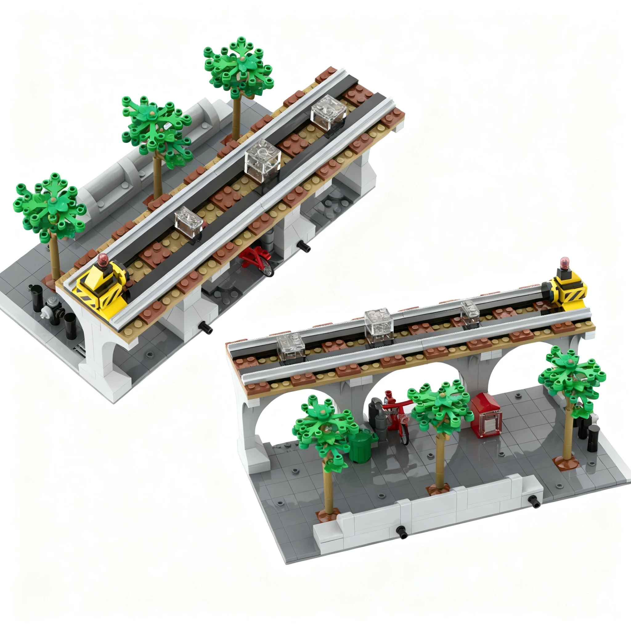 370pcs-moc-super-heroes-marvelal-spider-spider-2-train-modular-platform-display-stand-modification-model-building-blocks-toy