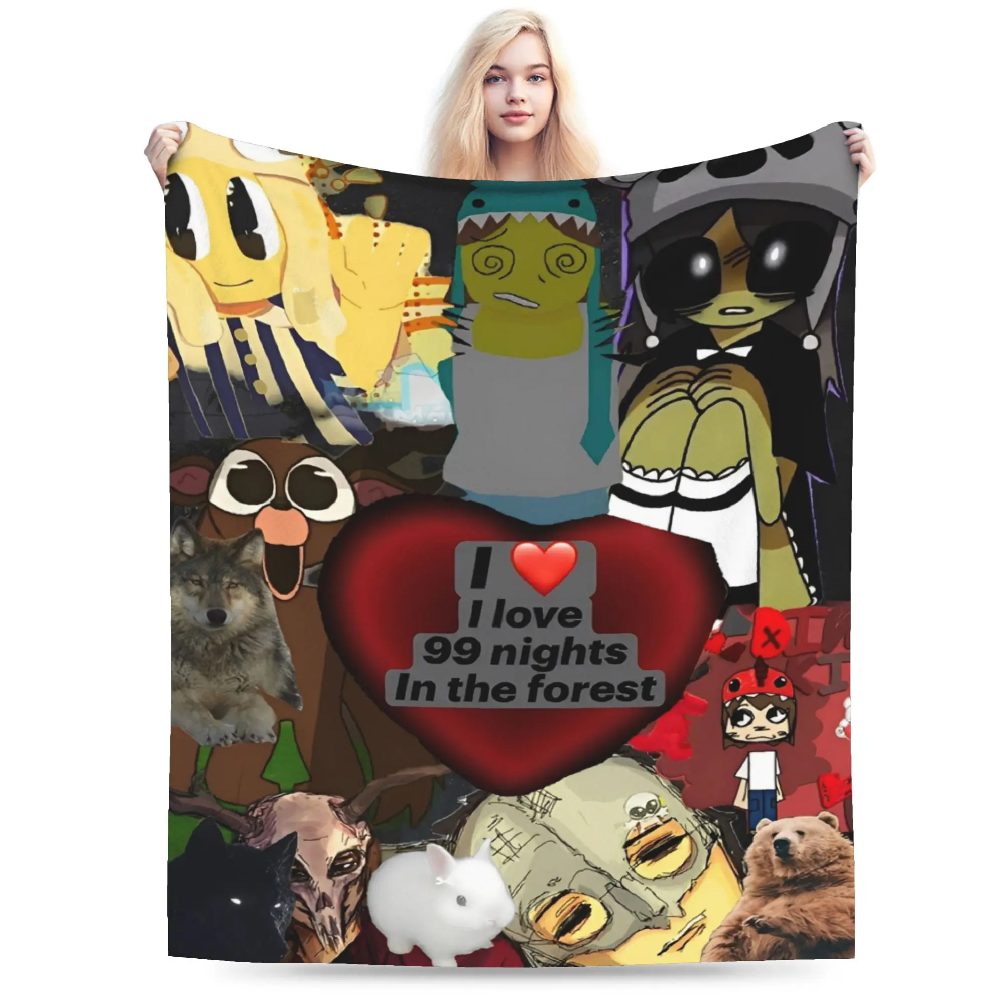 

99 Nights in the Forests Blanket Super Soft Fleece Comfort Gifts Video Games Throw Blanket Bedspreads