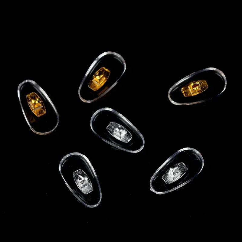 10 Pairs Silicone Screw On Nose Pads PVC Aluminium Core Brace For Glasses Support Eyewear Accessories