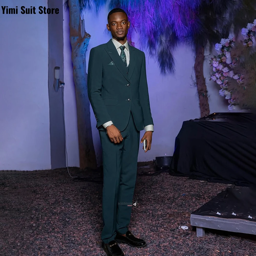 Traje clásico para hombre, conjunto de 3 uds., esmoquin Formal de alta calidad para novio y oficina, para actividades de fiesta, traje de boda, chaqueta, chaleco y pantalones