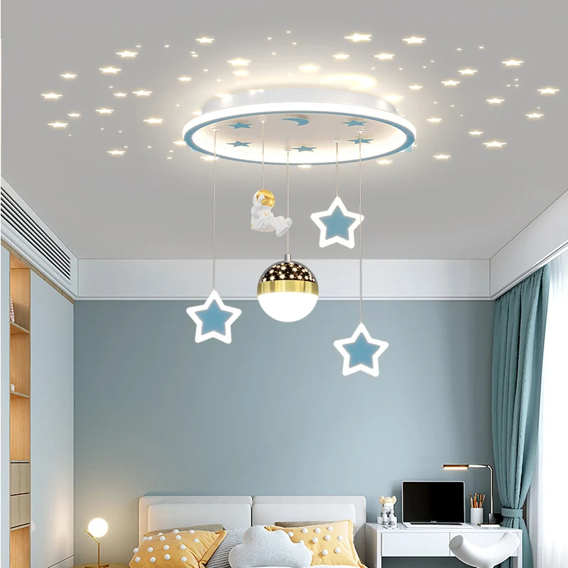 Imagem -06 - Led Astronaut Star Light para o Quarto das Crianças Luz de Teto para o Quarto Luz do Quarto Decoração de Casa