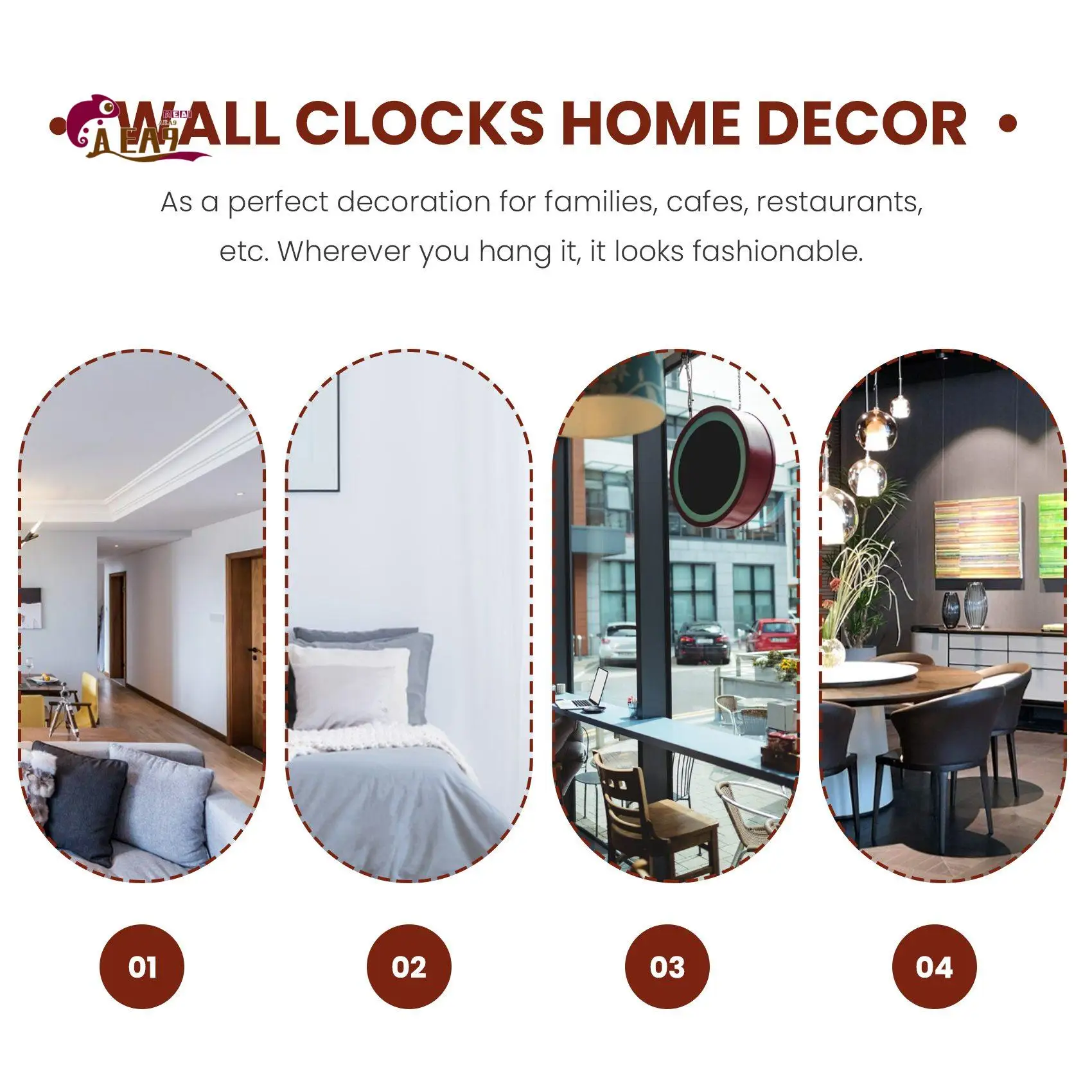AEA9-House Shape 8 Inches Wall Clock Cuckoo Clock Vintage Bird Bell Timer Living Room Pendulum Clock Craft Art Clock Home Decor