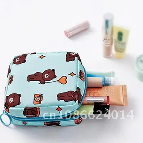 

Bag Storage Portable Waterproof Tampon Sanitary Napkin Makeup Cosmetics Data Cable Literary Zipper Coin Case