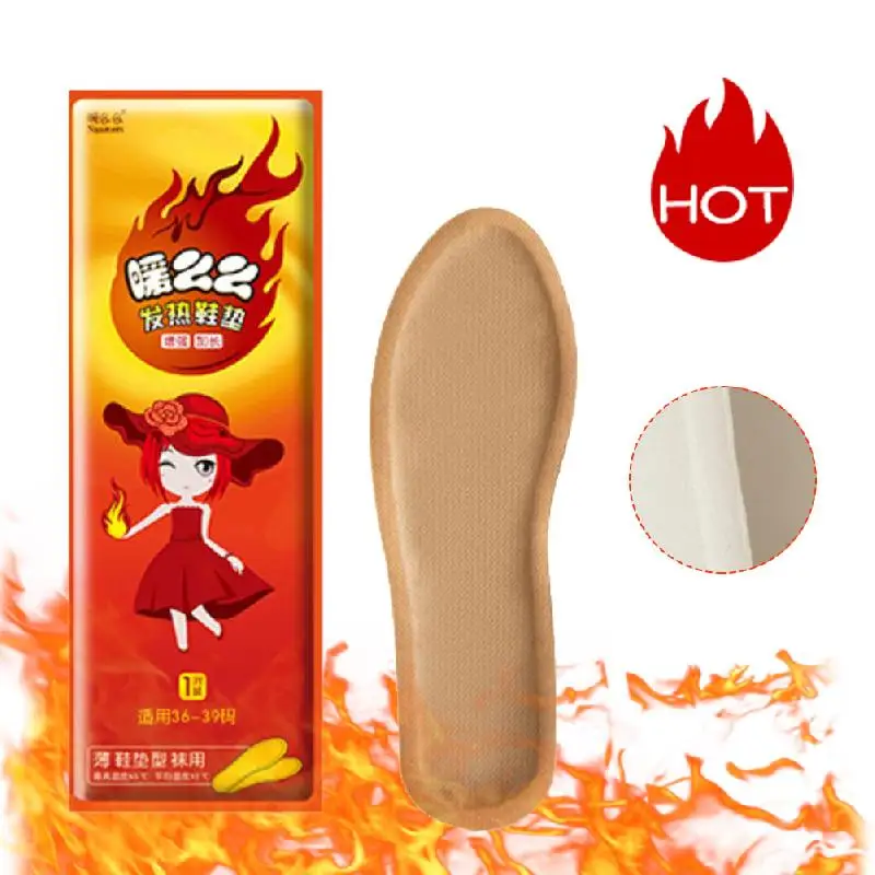 2pcs Disposable 12 Hours Heated Insoles Winter Heater Warmer Foot Heat Boot Shoes Pad Self-heating Breathable Heating Foot Patch