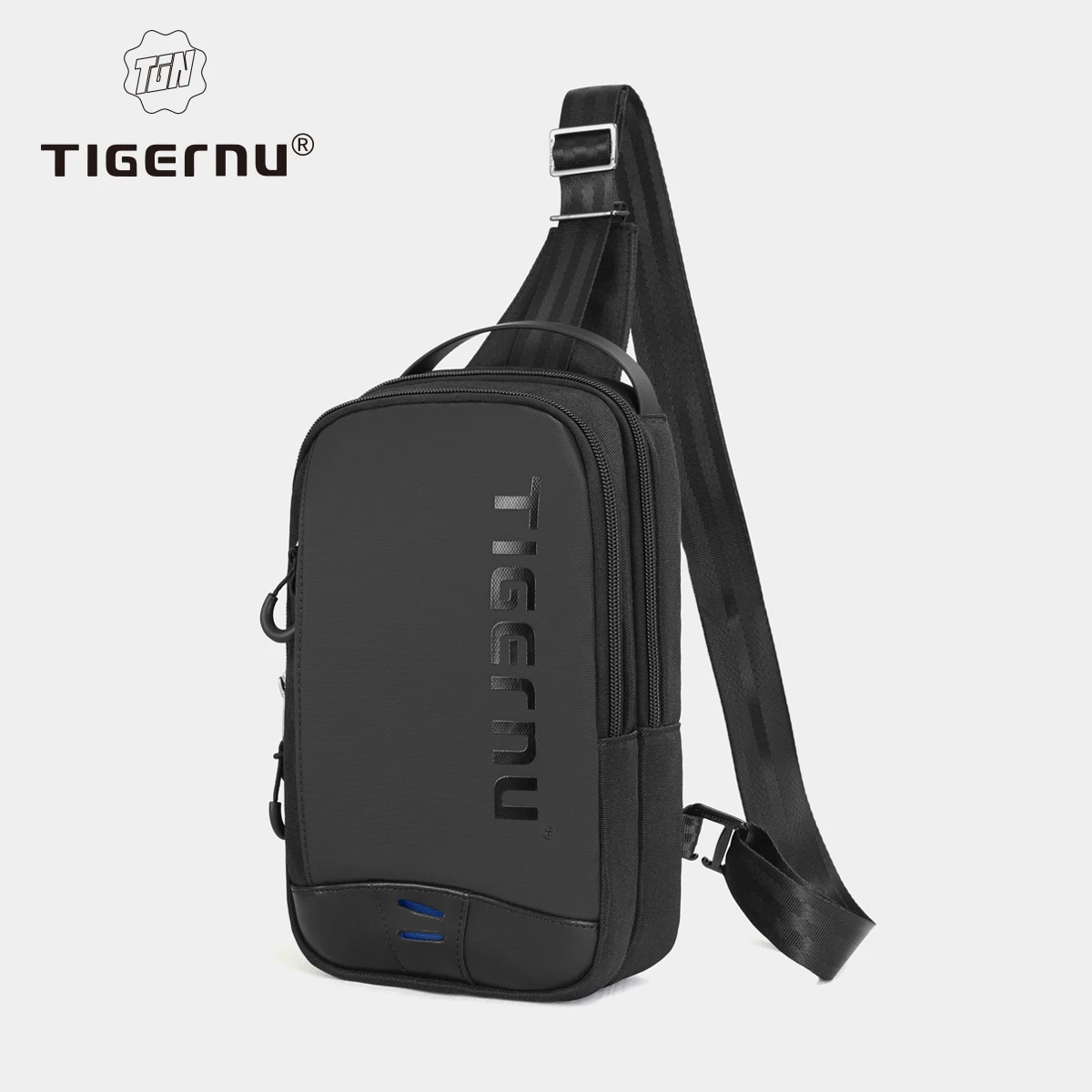 Tigernu Chest Bags For Men Cool Style Men Shoulder Bag 9.7inch IPad Bag Casual Male Crossbody Bag Lightweigt Mini Bags Messenger