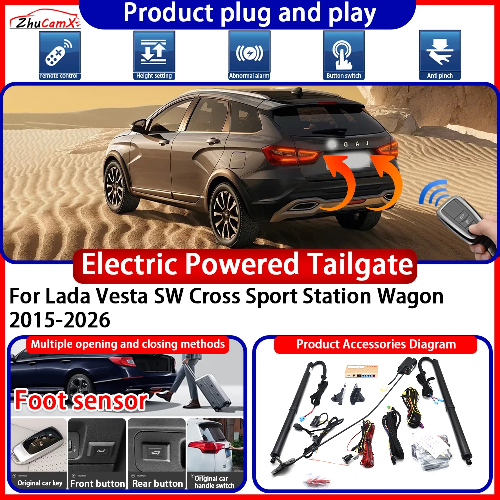 Powered Tailgate for Lada Vesta SW Cross Sport Station Wagon 2015-2026 Anti Pinch Smart Intelligent Control Gate Lift Kit