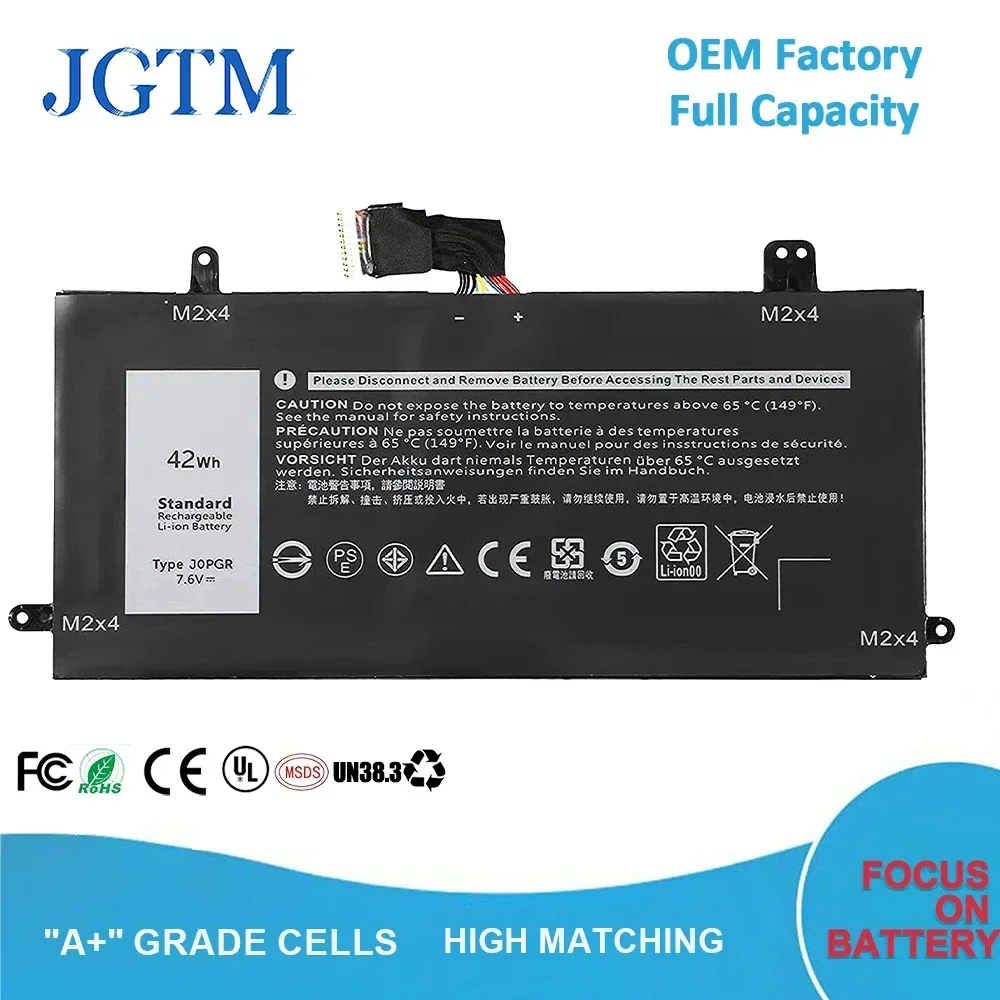 J0PGR 7.6V 42Wh Laptop Battery for Dell Latitude 12 5285 5290 2-in-1 T17G Tablet Series JOPGR 1WND8 X16TW 0X16TW 0FTH6F FTH6F