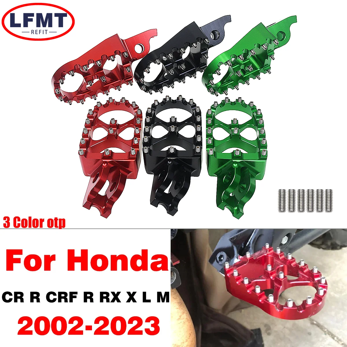 

Motorcycle CNC FootRest Footpegs Foot Pegs Pedals For HONDA CRF250R CR250 CRF150R CRF450R CR125 CRF250X CRF450X CRF250L CRF250M