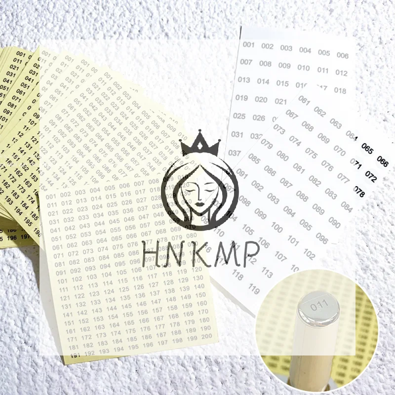 1/4sheets Waterproof Laser Number Label Stickers For DIY Craft Self Adhesive Nail Polish Lipstick Color Number Tags Sticker