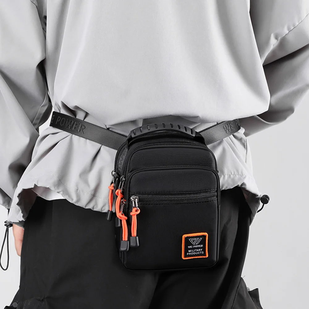 Männer Cross Body Schulter Top Griff Tasche Tasche Klappe Nylon Militär mode männlich kleine Schlinge Umhängetaschen Mini Handtasche – Detail 4