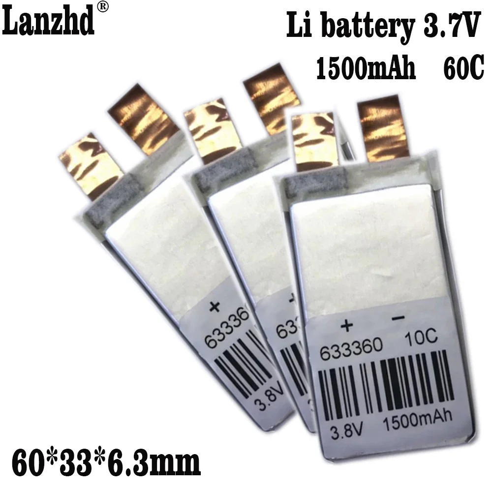 

New 3.8V 10C discharge rate 1500mAh Li-Polymer Replacement Battery DIY Cell For DJI Spark Drones Model toy 643361 633360