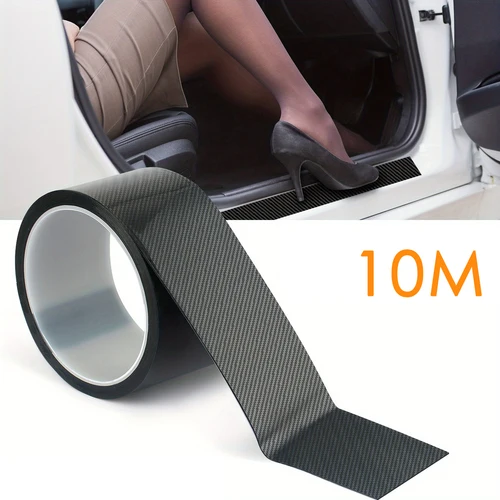 Cinta adhesiva 3D de fibra de carbono Nano para coche, tira protectora de pasta para espejo de puerta, película de protección DIY, vinilo adhesivo impermeable, 1-10m
