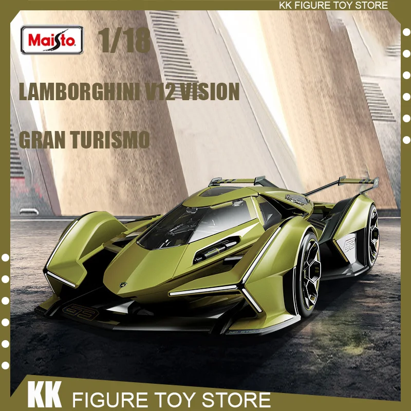 

Maisto 1:18 Lamborghini V12 Vision Gran Turismo Sports Car Diecast Model Edition Alloy Luxury Vehicle Toy Collection Car Model