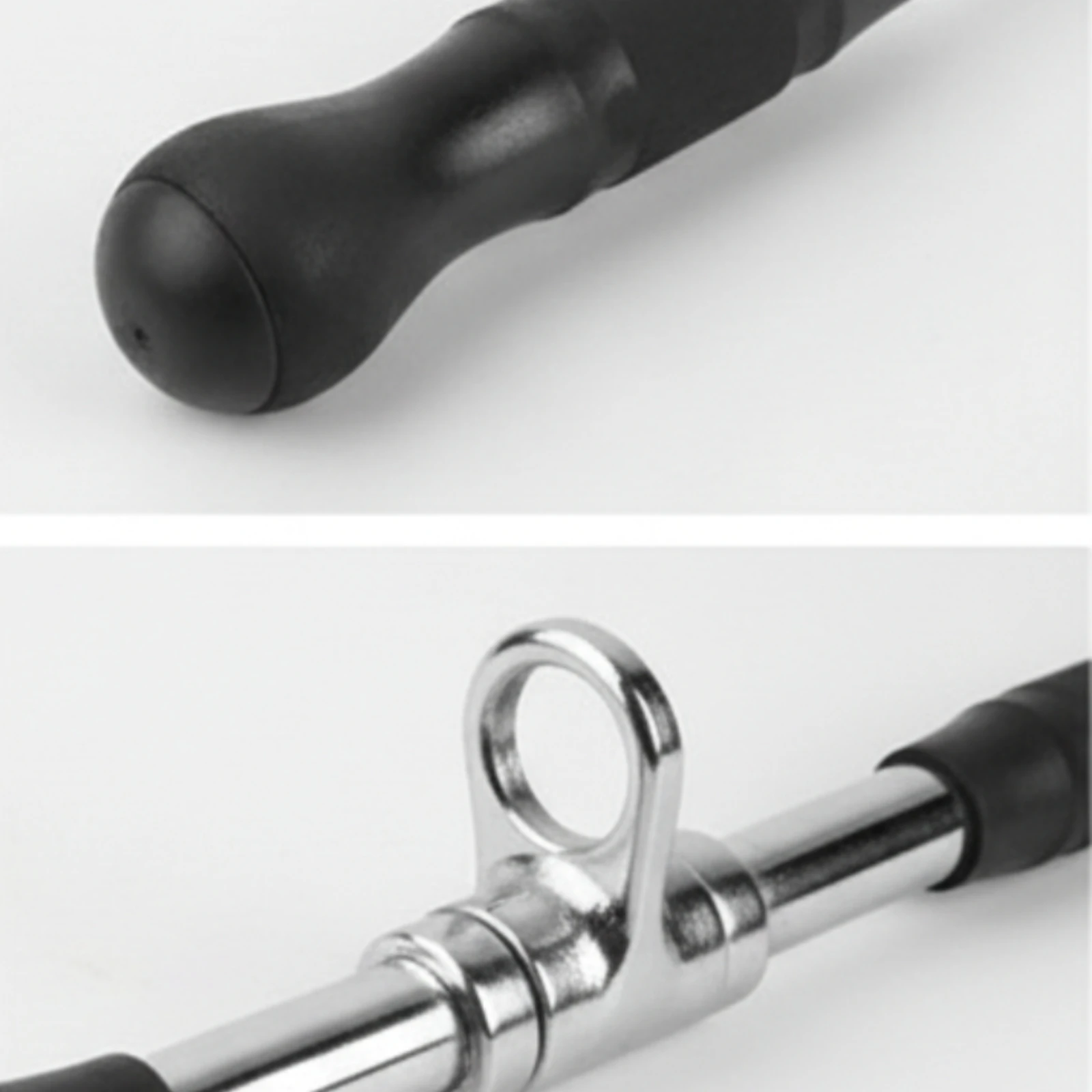 Lat Pulldown Cable - High-Pulley Cable Training Bar Chrome-Finished Cable