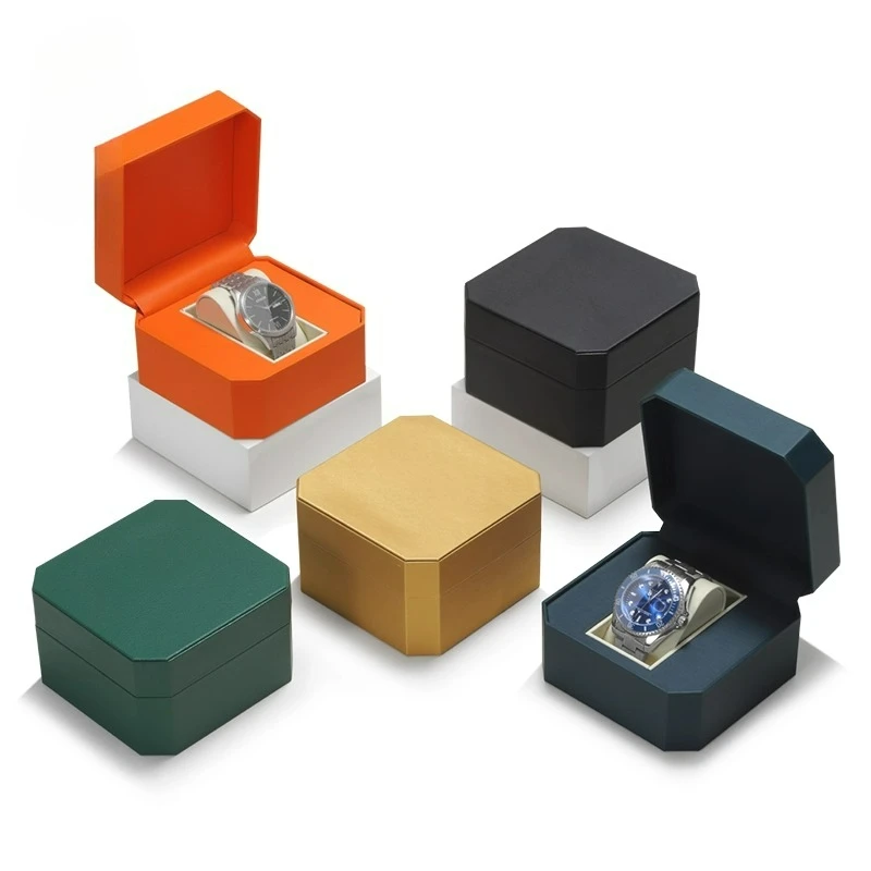 

Высококачественная коробка для часов, портативная упаковочная коробка для одного часа, дисплей для механических часов, подарочная коробка с угловым закрыванием