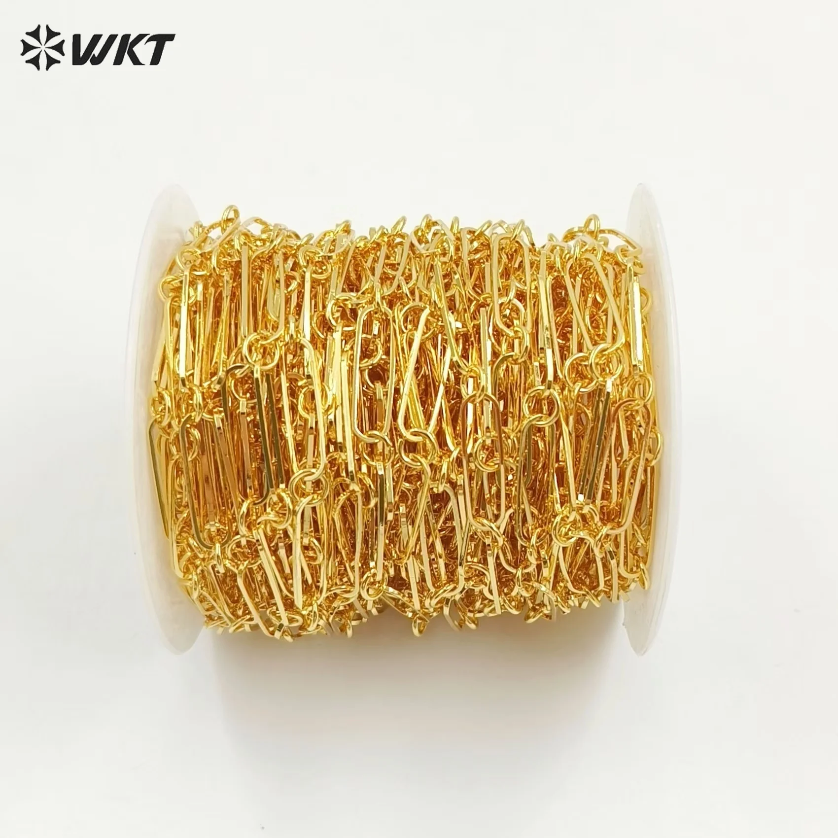 WT-BC230  WKT Whosesale Hot Handmade Chain Design With 18K Yellow Gold Plated For Women Making Jewelry