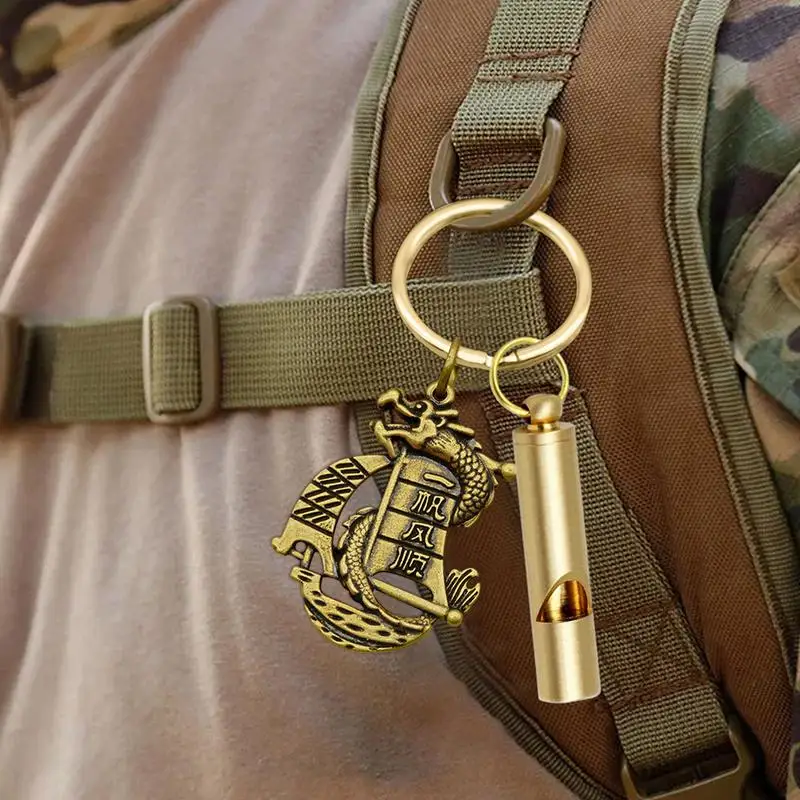 Brass Whistle High Decibel Portable Outdoor Whistle Hiking Camping Life-Saving Whistle Referee Training Whistles Outdoor Gadgets