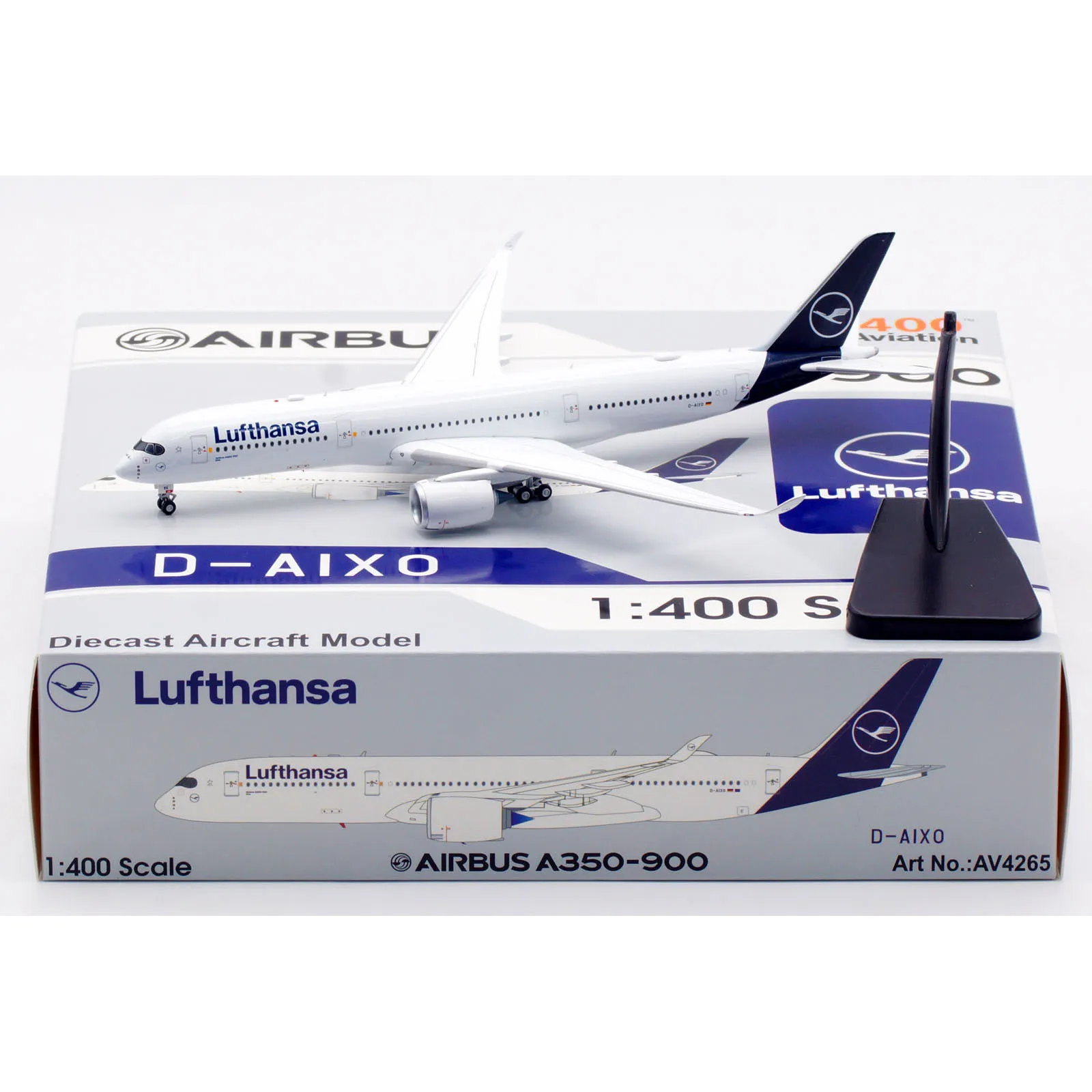 Av4265 liga avião colecionável presente aviação 1:400 lufthansa companhias aéreas starallance airbus A350-900 modelo de aeronave fundida D-AIXO