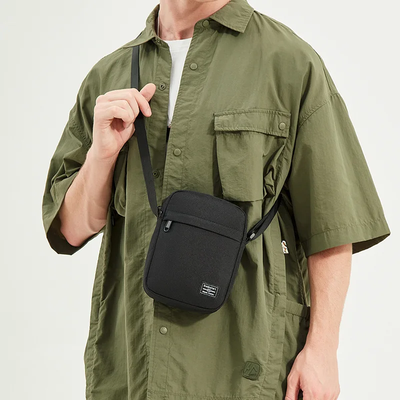 

Мини-сумка через плечо, мужская сумка на одно плечо, легкая сумка для хранения мобильного телефона, модная студенческая сумка через плечо