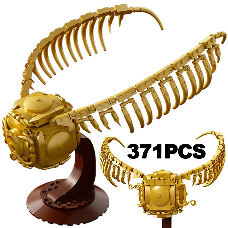 

Cretive 371PCS Magic School Ball Games Match Golden Snitch Building Blocks Magic Fly Ball Model Toys Gift For Kids Adult