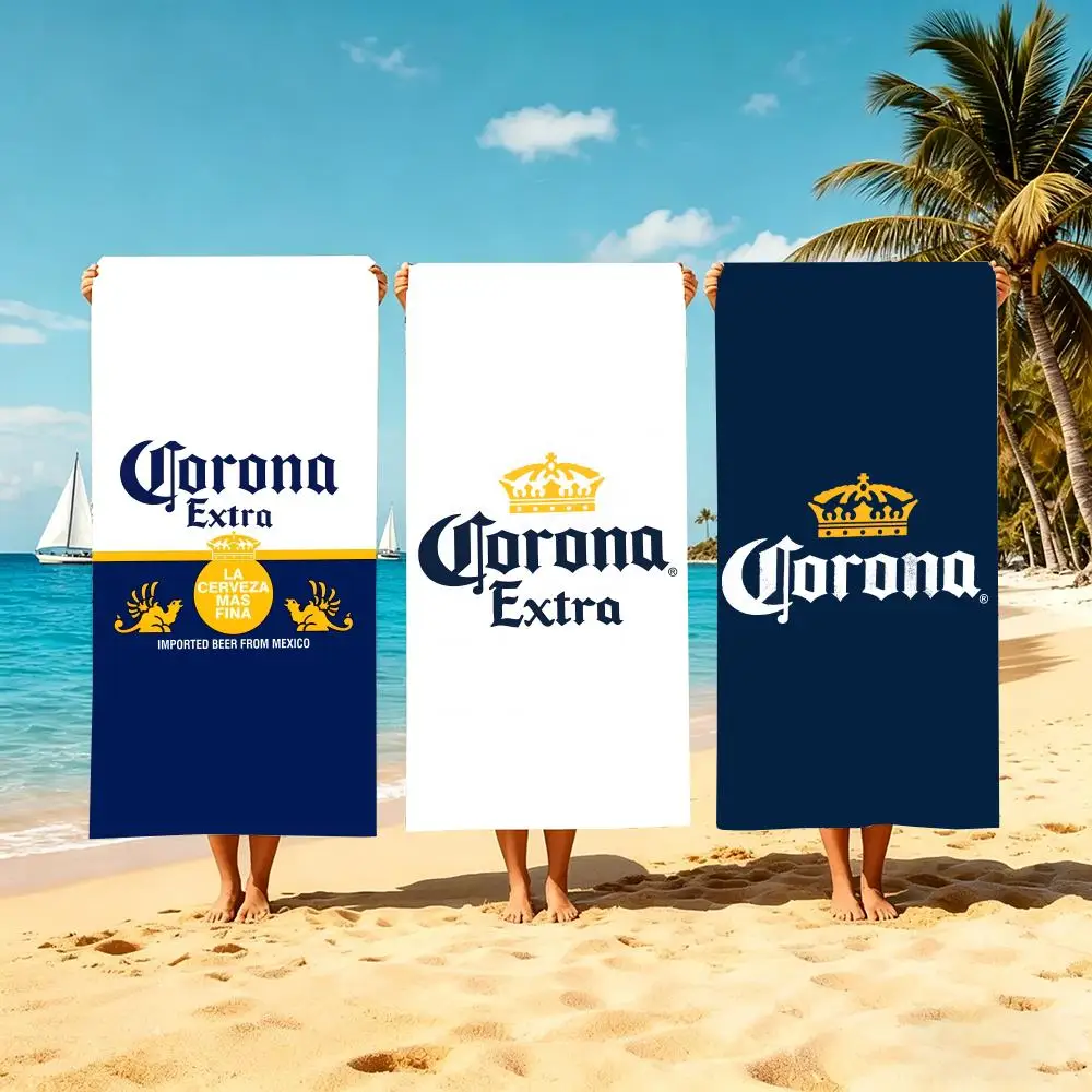 Brand Corona Extra Towel Microfiber Beach Towel Quick Dry Absorbent Soft for Swimming Yoga Resort Travel Camping