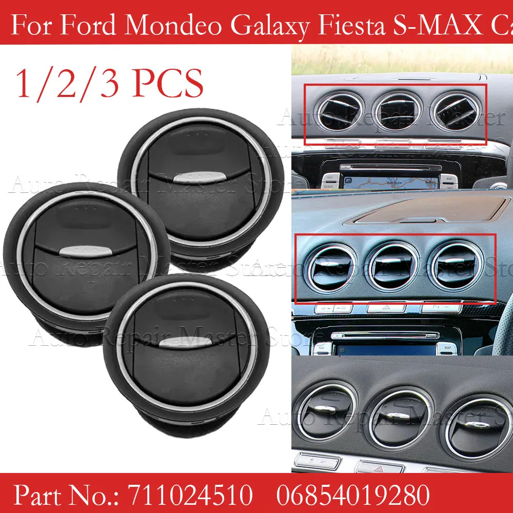Panel de rejilla de aire acondicionado para Ford, Mondeo, Galaxy MK4, Fiesta, S-MAX, 6M21U018B09-ADW, 1/2/3 Uds.