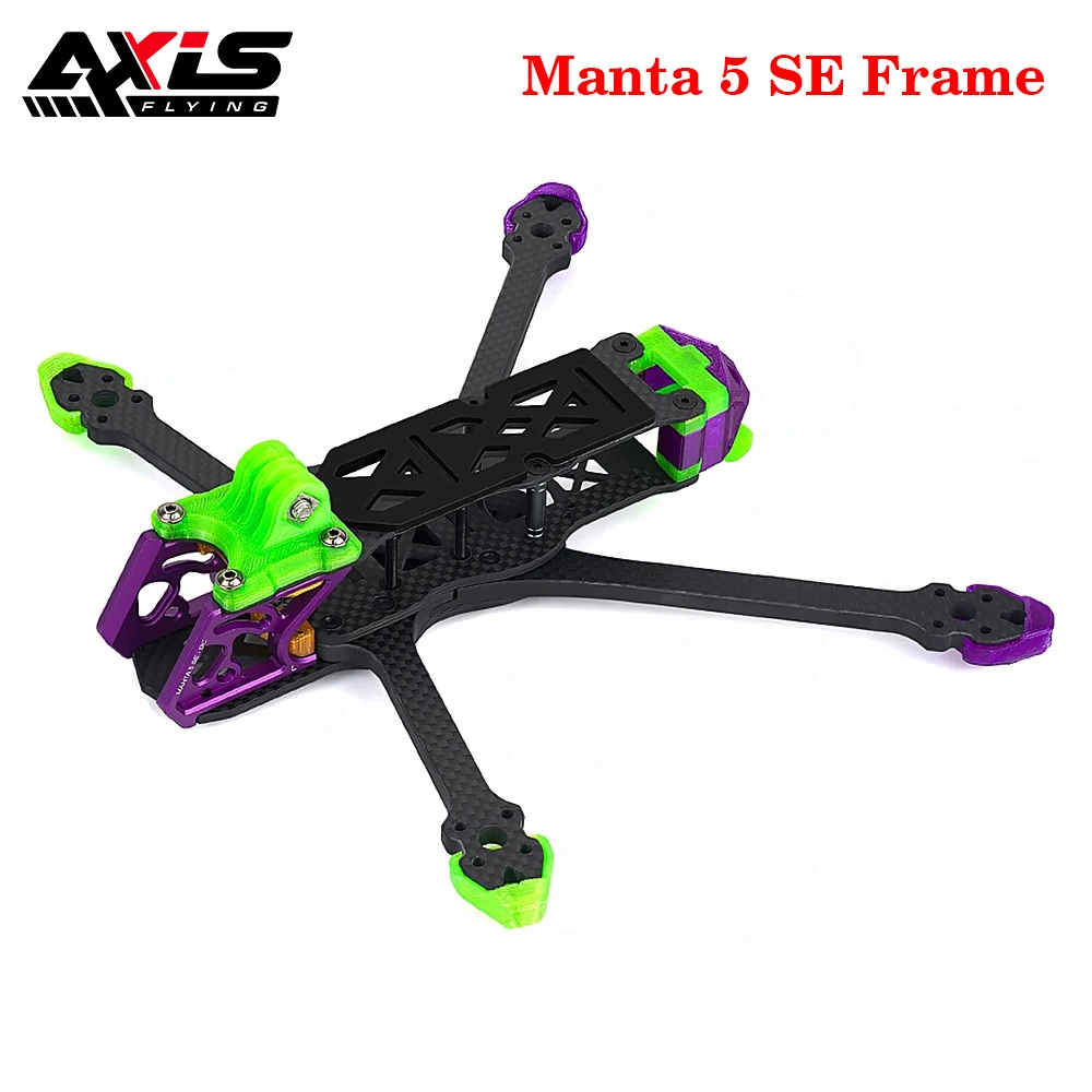 

Axisflying Manta 5 SE 5Inch DeadCat Frame T700 Carbon Fiber Plate Wheelbase 226mm Arm 6mm For DJI O4 Air Unit Pro FPV Drone
