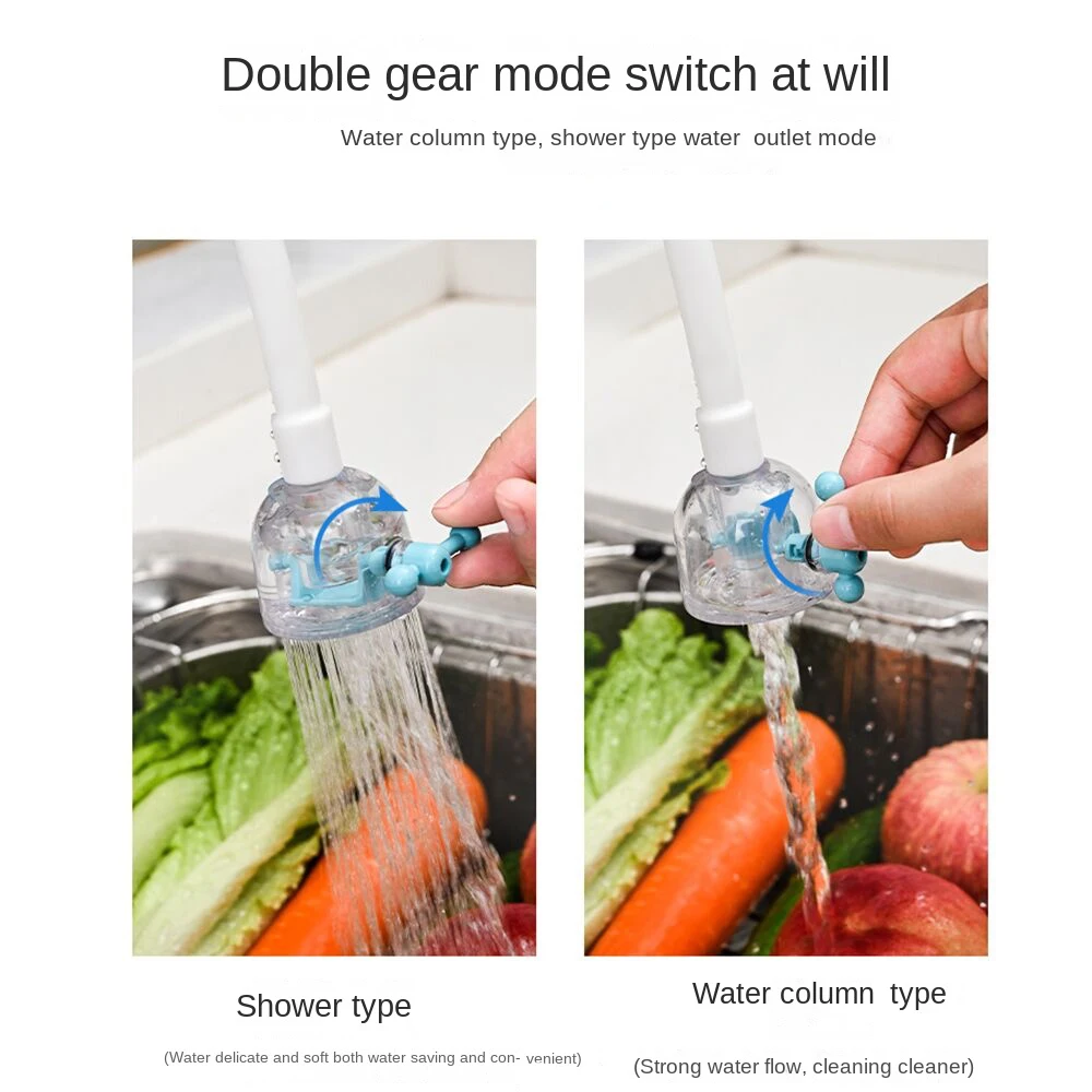 1 قطعة تدوير صنبور مصرف موسع البخاخ قابل للتعديل صنبور محول فوهة تصفية لتوفير المياه في المطبخ والحمام #2