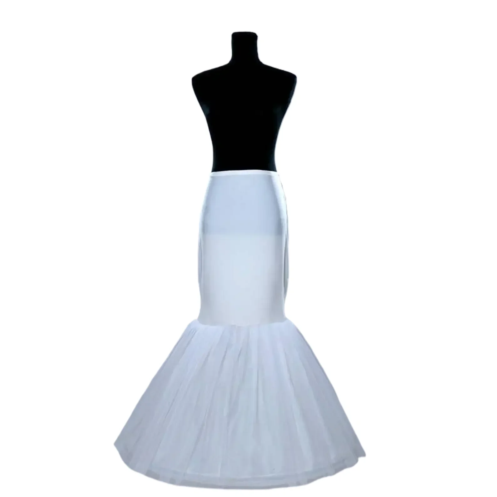 White Mermaid Petticoat Under Skirt Bridal Gowns Accessories Hoops Slip Wedding 2024