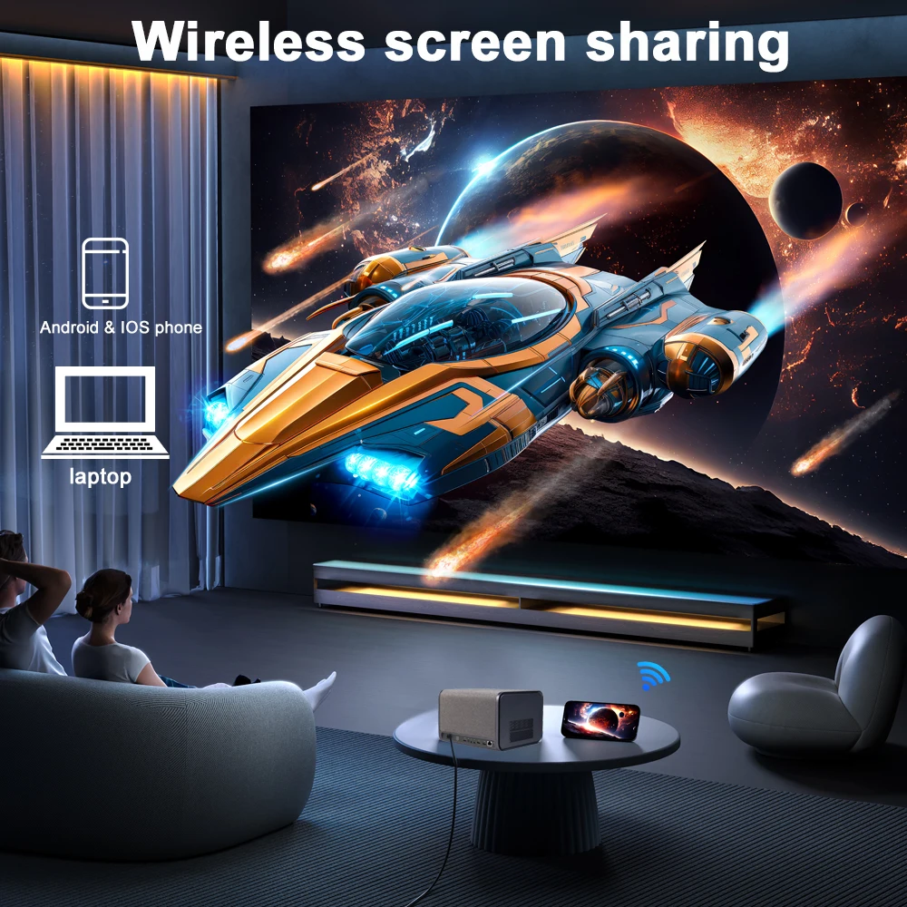 DITONG 2026 NEUER J10 Projektor Native 1080P Autofokus 4K HD Video Outdoor Smartphone Android Smart Home Theater LED-Projektor – Detail 16