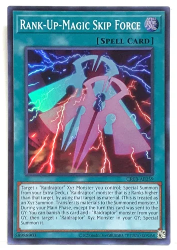 

Yugioh KONAMI Duel Monsters CR03-AE059 Rank-Up-Magic Skip Force Super Asian English Collection Mint Card