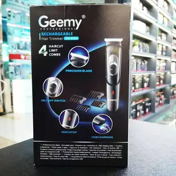 GEEMY GM6583 Zastřihovač vlasů Vestavěný zastřihovač s limitním hřebenem Nový design Dobíjecí zastřihovač vlasů Profesionální elektrický zastřihovač Muž 10 nejlepší prodej zastřihovač vlasů geemy - №3