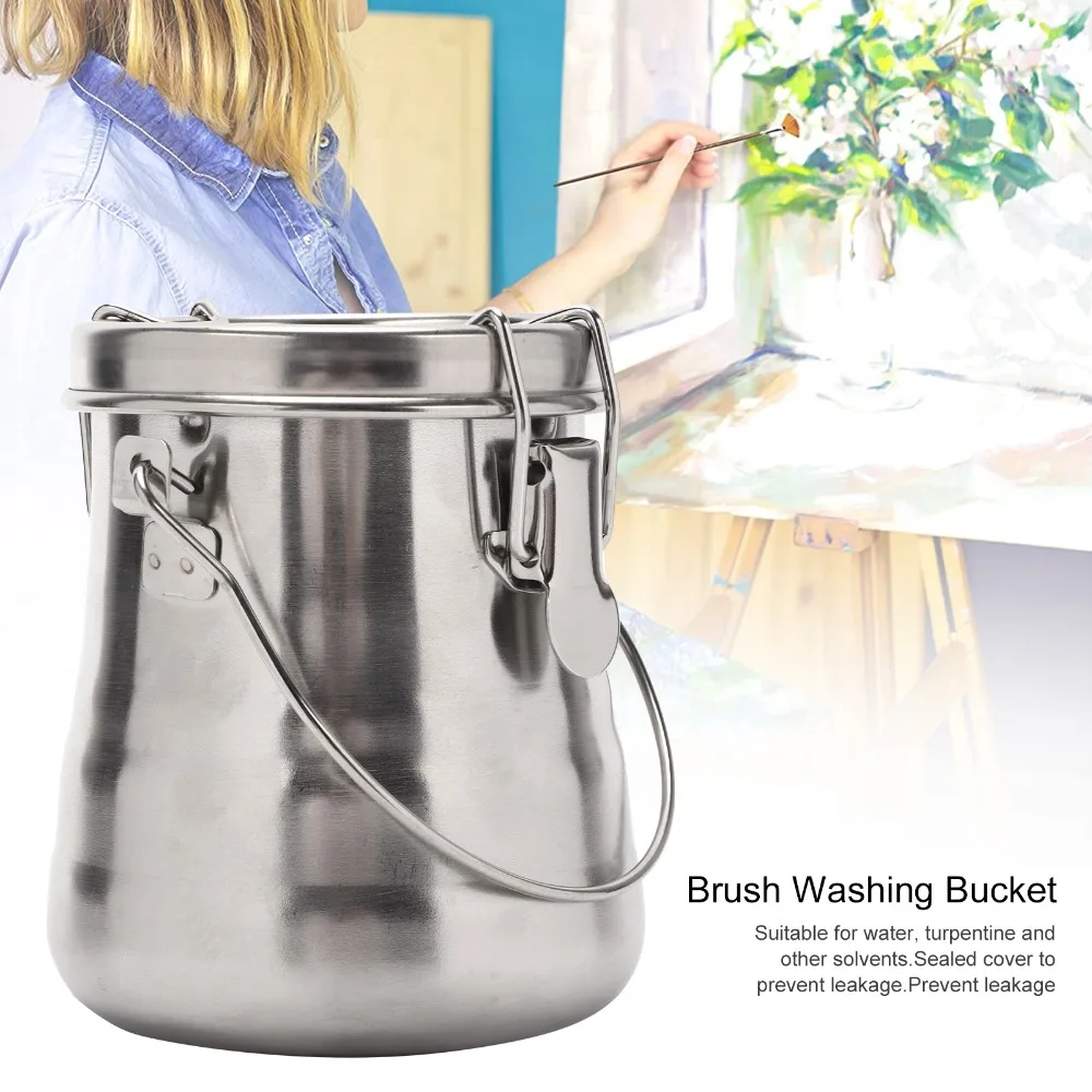 

Brush Washing Bucket Brush Washer Oil Painting Cleaning Washer Art Brush Washing Container Paint Brush Cleaner
