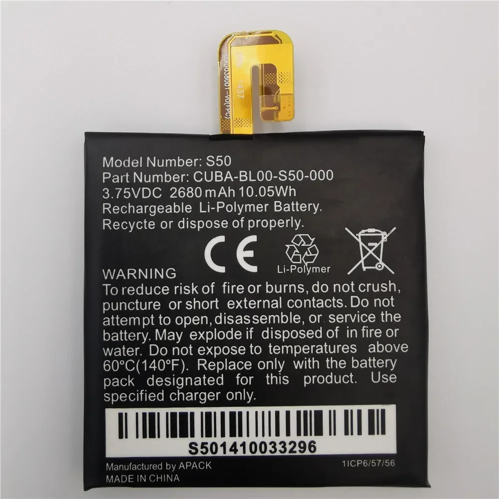 100% Original 2680mah For Cat S50 CUBA-BL00-S50-000 battery for Caterpillar Cat S50 Mobile Phone batteries Fast Shipping