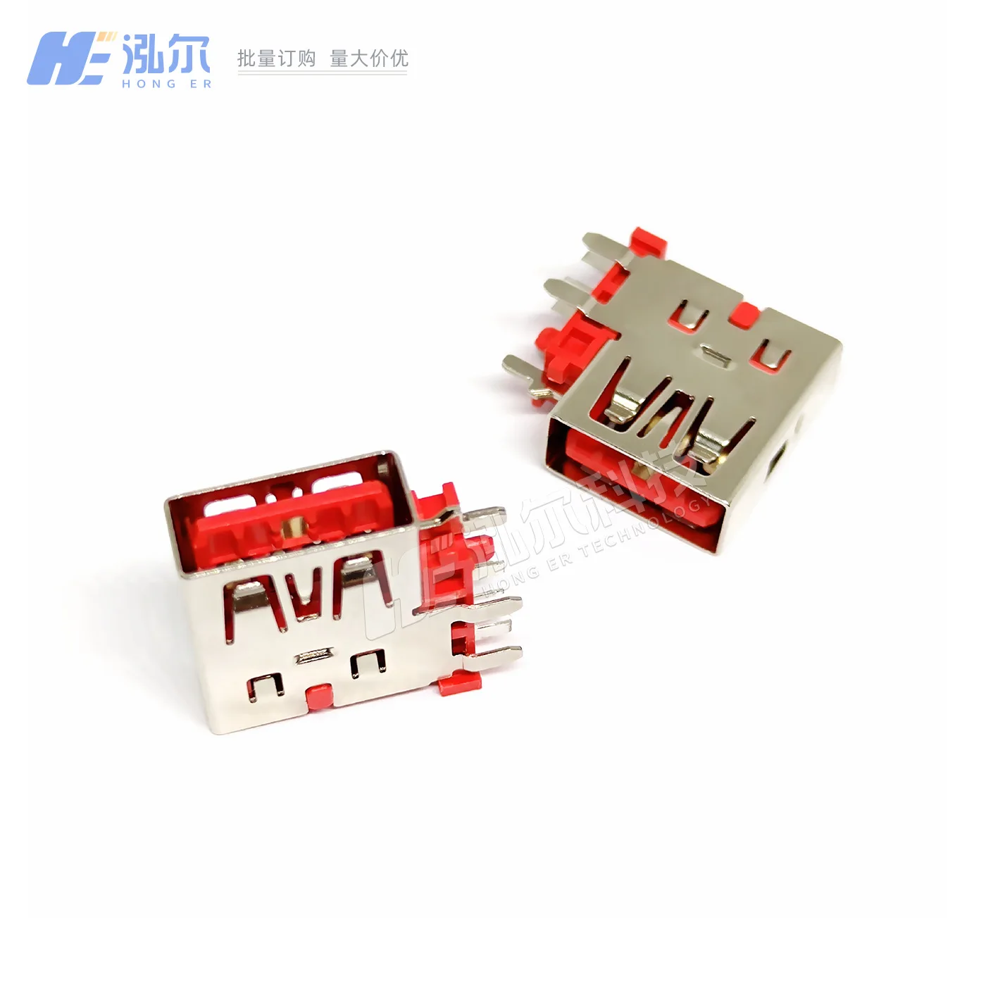 For USB2.0 side plug 5PIN flash charging female5V5A OPPO/VIVO socket 90 degrees side plug 5P high current AF