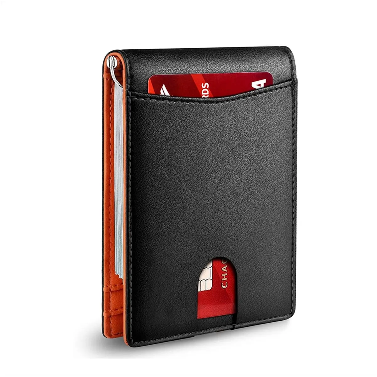 [Trending] Leather Slim Smart Wallet for Men Credit Card Holder Money Clip RFID Blocking Men Thin Bifold Wallet Walet Money Bag