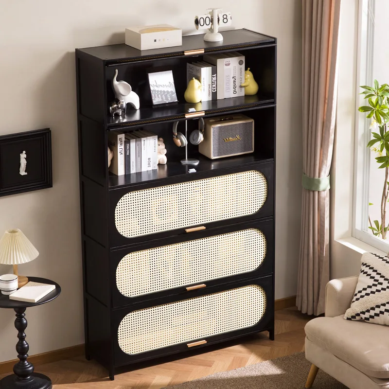 

Bookcase living room new locker glass door display case modern simple multi-layer bookshelf storage locker
