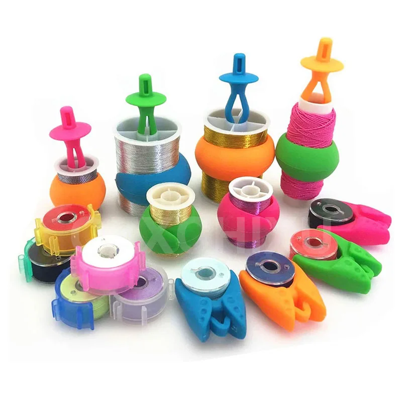 48pcs Thread Spool Huggers Bobbin Clamps Holders Keep Thread Spools From Unwinding Peels sewing accessories sewing tools